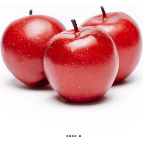 Pomme artificielle Rouge en lot de 3 en Plastique soufflé D 80 mm (1/3)