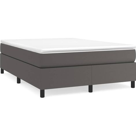 Maison Exclusive - Boxspringbettgestell Grau 140x200 cm Kunstlede