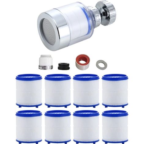 Filtro purificador de agua, elimina el cloro y los metales pesados, juego de 4 piezas (1/2)