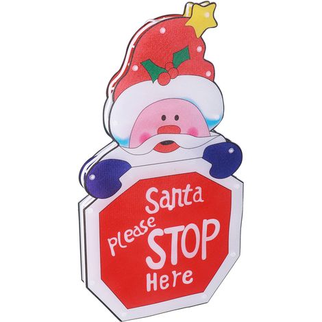 Décoration lumineuse de Noël LED Père Noël, décoration de fenêtre, fonctionne sur piles avec ventouse pour les fêtes. (1/5)