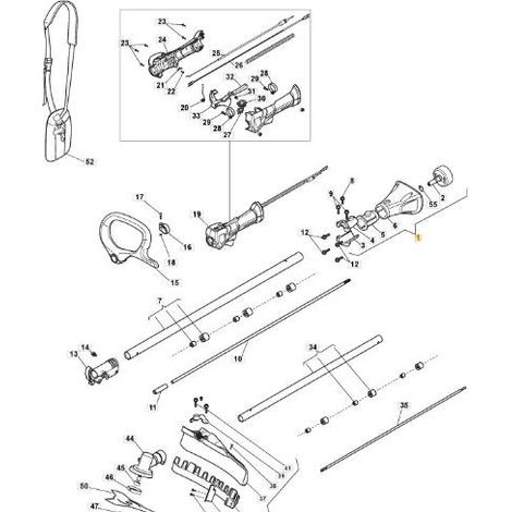 SUPPORT DE TRANSMISSION GRIS NCS8000N 26cc (SUN) ORIGINE STIGA - 118803136/0