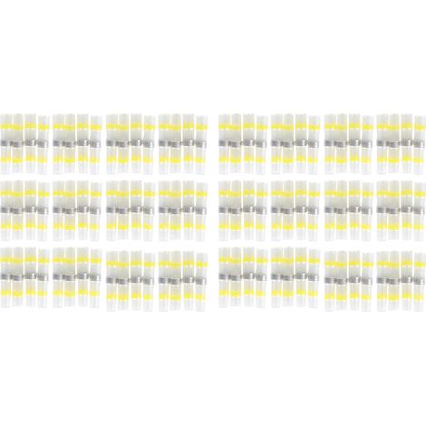 100 connecteurs étanches à souder thermorétractables pour fils - Manchons électriques avec soudure intégrée - Lot de 100 pièces (1/5)