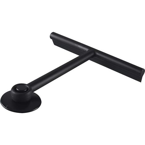 1 grattoir de douche avec ventouse (noir) (1/4)