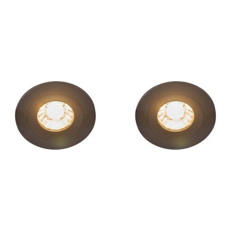 QAZQA Xena spot encastré - set de 2 - 8x8cm - IP44 - rond - noir mat (1/5)