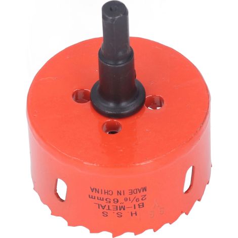 Scie cloche bimétallique en acier rapide, foret avec alésage pour bois et PVC, 65 mm / 2,56 pouces (1/5)