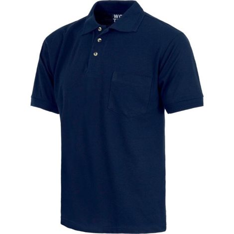 Polo industrial manga corta con bolsillo en el pecho WORKTEAM S6502 L Azul marino