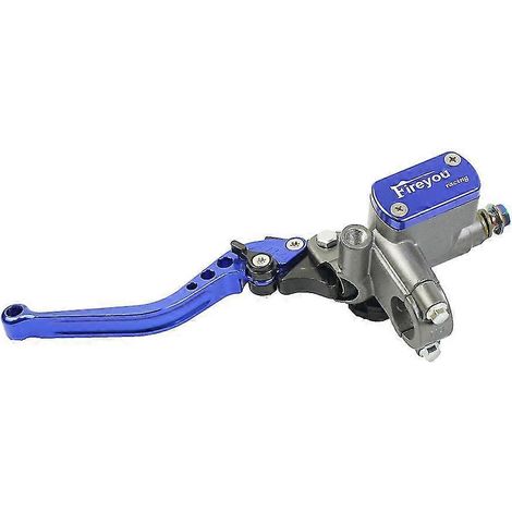 Maître-cylindre de frein et d'embrayage pour moto, levier de guidon, embrayage hydraulique, moteur de course pour 22 mm Honda, Yamaha, Kawasaki, Suzuki - Bleu gauche (1/5)