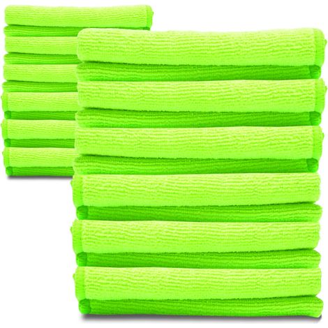 Panni in microfibra IH Rakun 30x30cm 24 pezzi verde pizza BOX ALL (1/5)