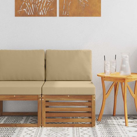 Outdoor Mittelsofa Massivholz Akazie Natur (1/5)