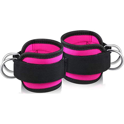 Ankle Straps - Adjustable Neoprene-Padded Leg Straps for Cable Machine Glute Kickbacks and Lower Body Exercises - 1 Pair