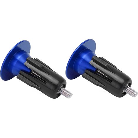 2 pièces Bouchons de guidon vélo en alliage d'aluminium, embouts de guidon universels résistants à l'usure pour VTT, bleu (1/5)
