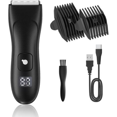 Tondeuse à cheveux électrique pour hommes, rechargeable, rasoir d'hygiène masculine, noir, cadeau de fête des pères