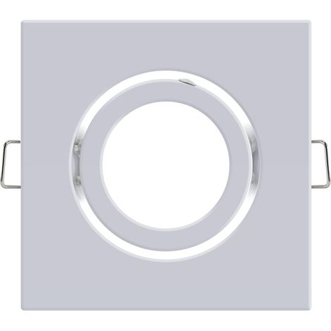 IluminaShop - Aro Basculante Cuadrado Blanco para GU10/MR16