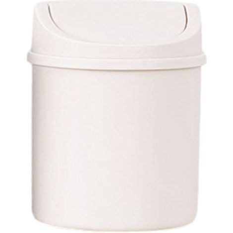 Poubelle De Table - Poubelle De Table En Plastique Avec Couvercle À Secouer - Petite Corbeille À Papier De Bureau Portable pour Bureau,Chambre Cuisine Table,Matériau PP,solide Et Durable,16.5 ×13 ×13c