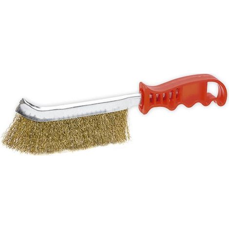 Brosse avec manche en plastique ac. Laiton 250mm 830-022