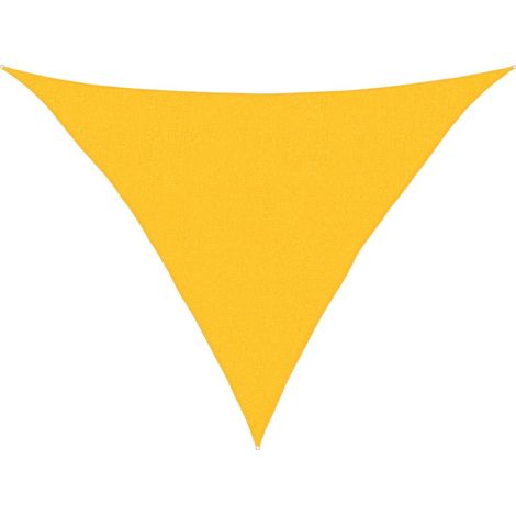 Vela Parasole Telo Ombra Parasole a Vela 160 g/m² Triangolare Giallo 2,5x2,5x3,5 m in HDPE (1/4)