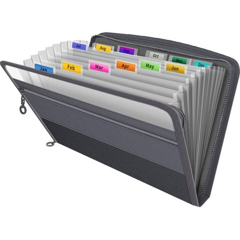 Gestionnaire de fichiers ludique, 13 dossiers de poche, boîte de rangement pour fichiers (1/3)