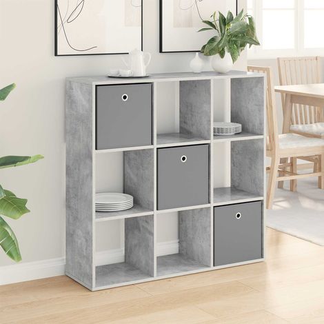 vidaXL Buffet avec tiroir Gris béton 102 x 31 x 99,5 cm (1/5)