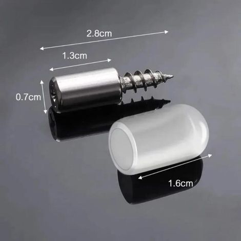 100 tornillos autorroscantes con soportes de placa, soportes para separadores de armario, anclajes de soporte para estantes con funda antideslizante. (1/3)