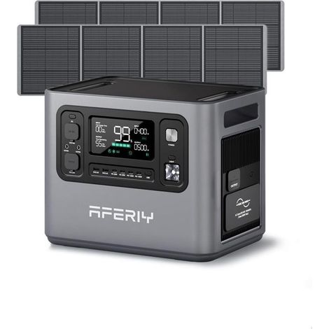 Tragbare Stromstation - AFERIY - P280 - 2048Wh erweiterbar auf 10,24kWh - 2800W - Solareingang 1200W (2×200W)