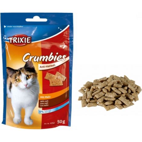 Crumbies avec malts - friandises pour chat Désignation : Crumbies Trixie 4262 (1/4)