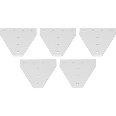 5-teilige Verbindungsverstärkungsplatte, oxidierte weißsilberne Oberfläche, 7 Löcher, Aluminiumlegierung 4040T (1/5)