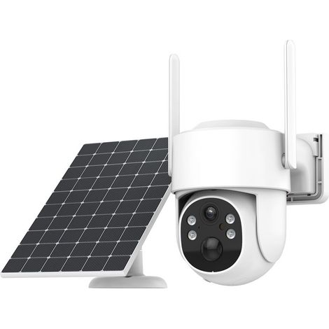 Filiyano-(SC) Caméra de sécurité solaire, caméra extérieure sans fil pour la maison avec vue à 360° et vision nocturne couleur, détection de mouvement (1/5)