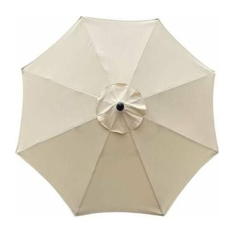 Housse de rechange pour parasol, 8 baleines, 3 m, imperméable, anti-UV, tissu de rechange, beige (1/5)