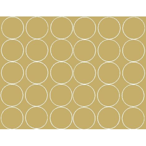Autocollants ronds de 7 cm, pastilles, 30 pièces, or mat