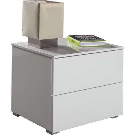 COMODINO PRIVILEGIO 55X44XH44CM 2 CSSETTI BIANCO L