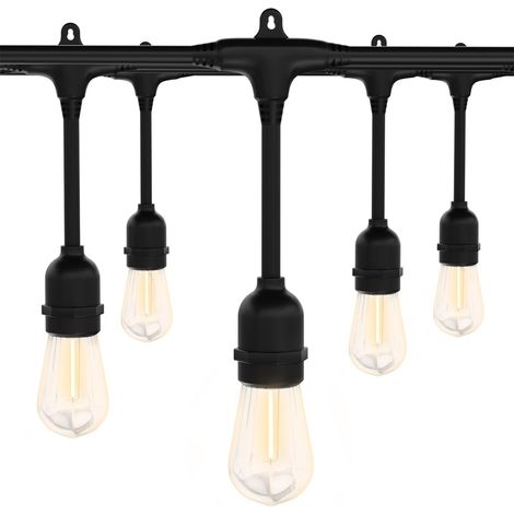 Guirlande Lumineuse Exterieure 10M LED Guirlande Guinguette S14 E27 10 1 Ampoules Étanche IP65 Guirlande Electrique Terrasse Jardin (1/5)