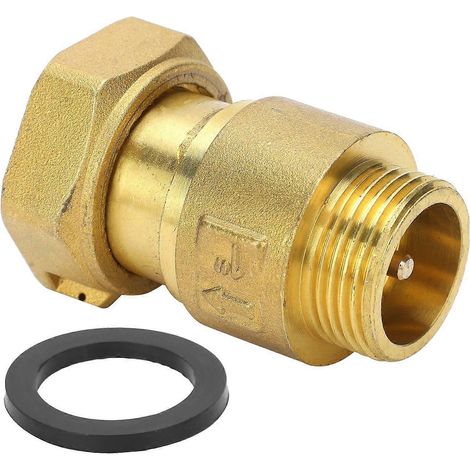 Rückschlagventil, 1-Wege-Teleskop-Schwenkventil für Wasserzähler, Messing-Gewindeanschlussventil DN25 x 32