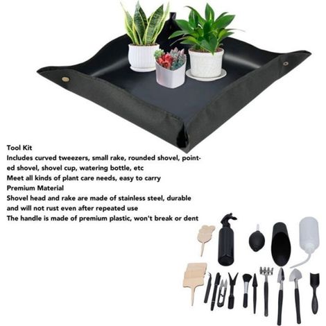 Ensemble de 23 Outils pour Mini Jardins et Plantes Succulentes - Kit de Jardinage Intérieur - Accessoires pour Cultiver et Soigner V (1/4)