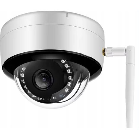 Cámara domo inalámbrica para exteriores de 5 MP con conexión IP y WiFi.