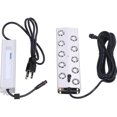 Ultraschall-Nebelsystem mit 10 Düsen, Durchflussrate 9.000 ml/h, 350 W Netzteil, IP67, für Landschaftsbau, Garten und Teich (US-Stecker). (1/5)