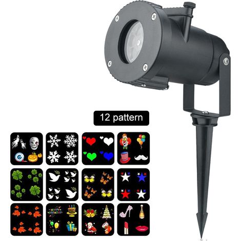 Nuova luce proiettore a LED, adatta per l'illuminazione natalizia, compatibile con proiettori di Natale/Halloween, grado di impermeabilità IP65, luce natalizia a LED per esterni.