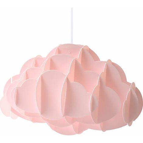 Lámpara Colgante Infantil Nube Rosa (1XE27) Rosa IluminaShop