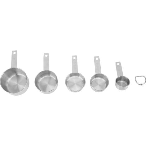 Set mit 5 stapelbaren und leicht zu reinigenden Messbechern aus Edelstahl zum Backen und Kochen (1/5)