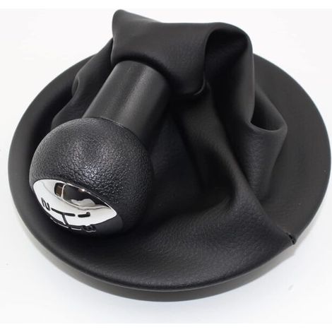 Pommeau de levier de vitesse 5 vitesses + protection pour Citroen Berlingo III pour Peugeot Partner 2008-2021, noir (1/5)