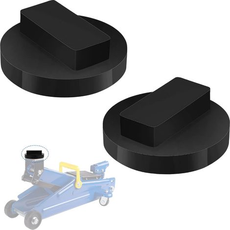 2 patins en caoutchouc pour cric, amortisseurs de choc, antidérapants, universels pour crics bouteille jusqu'à 2 tonnes, points de levage (1/5)