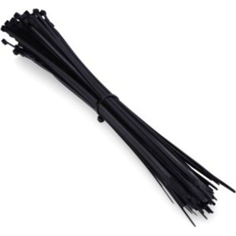 Colliers De Serrage Plastique Noir 380x4,8mm (sachet 100 U.) Nylon De Haute Qualité
