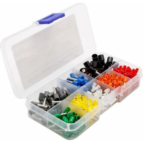 Embout de Cablage, 400 Pcs 0.5-6MM2 Assortiment D'embouts de Cable, 8 Taillesembouts de Cable Pour les électriciens Meubles Armoires de Distribution électrique Botiers de Distribution (1/5)