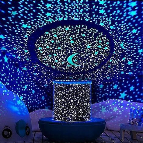 Projecteur de ciel étoilé à LED avec télécommande, rotation à 360° et minuterie pour chambre à coucher. (1/5)