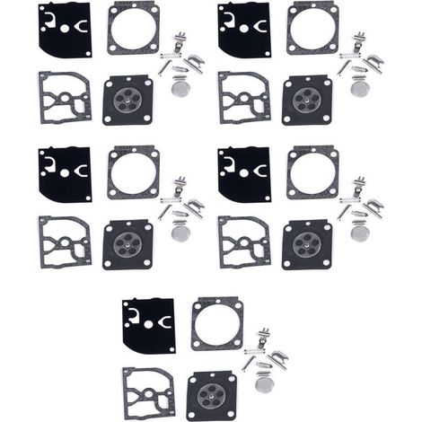Kit Réparation Carburateur Tondeuse 5 Ensembles Joint Diaphragme Compatible HS45 FS55 FS38 BG45 MM55 (1/4)