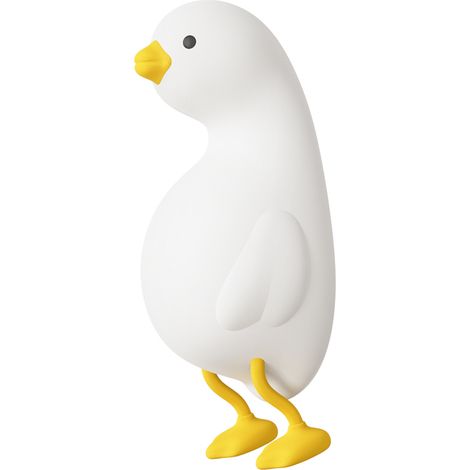 Lampe de nuit silicone pour enfant forme canard rechargeable avec contrôle 3 luminosités, pieds support téléphone et minuteur 30 min (1/5)