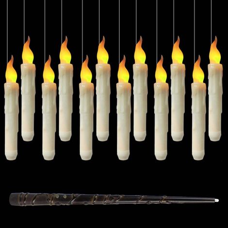 Bougie décorative à longue tige en forme d'hameçon de pêche, bougie suspendue, décoration lumineuse de Noël (1/5)