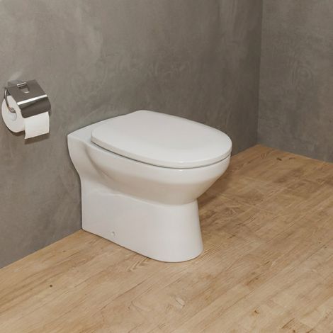 WC filomuro in ceramica con sedile soft close incluso – Conny