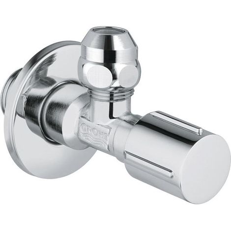 GROHE Eckventil 22037 1/2x3/8'' Rosette Metallgriff Quetschverschr. 10mm chrom, 22037000 (1/10)