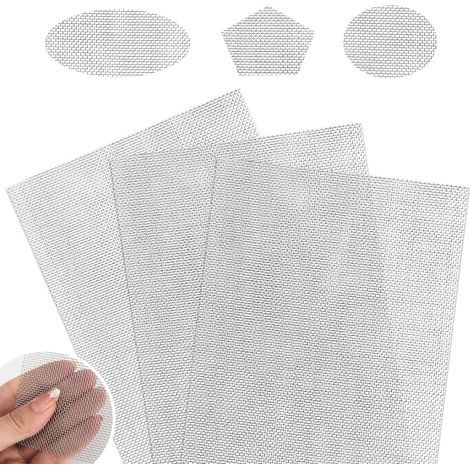 3 Pièces Grille Métallique, Acier Inoxydable 304, Maille 20, 30x21cm, Pour Fenêtre Porte Ventilation