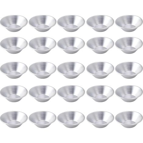 Moldes para tartaletas de huevo de 25 piezas, moldes para mini quiches, aleación de aluminio, moldes para hornear, para tartaletas pequeñas (1/5)